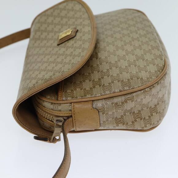 CELINE Macadam Canvas Shoulder Bag Beige - Picture 4 of 13